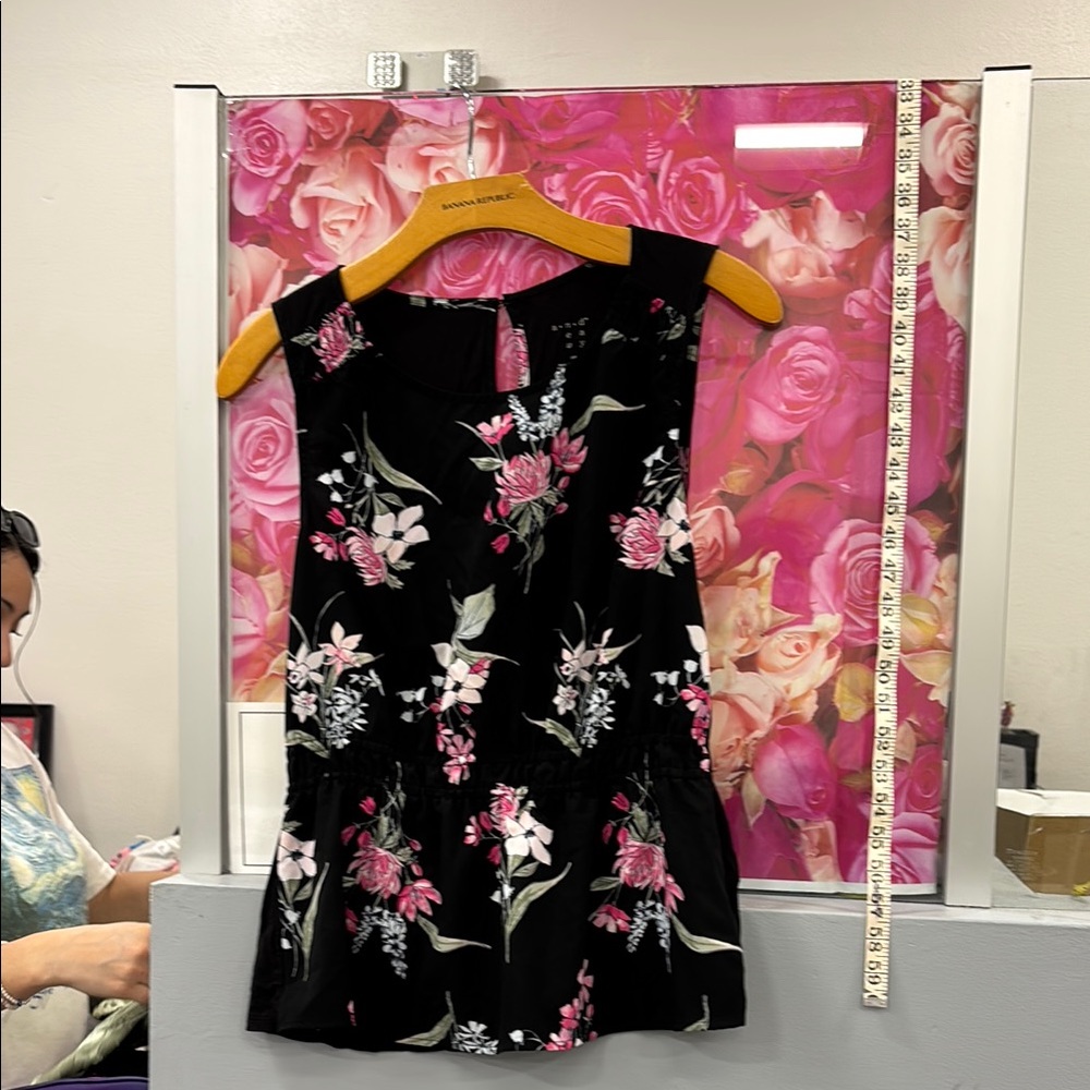 Floral Black and Pink Dress